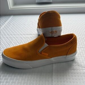 Vans Men's Bright Orange Slip-On Loafers
